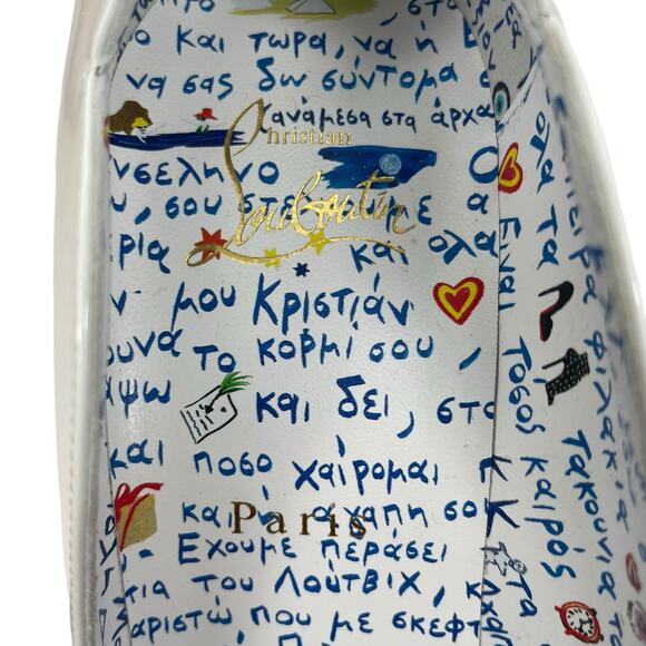 Christian Louboutin Hot Chick 100 Patent Leather Pump White Size 41 - Picture 10 of 12